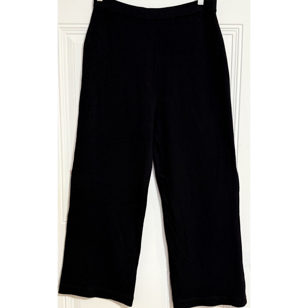 St.‎ John collection Black knit pant size 8 Quiet Luxury Timeless Classic